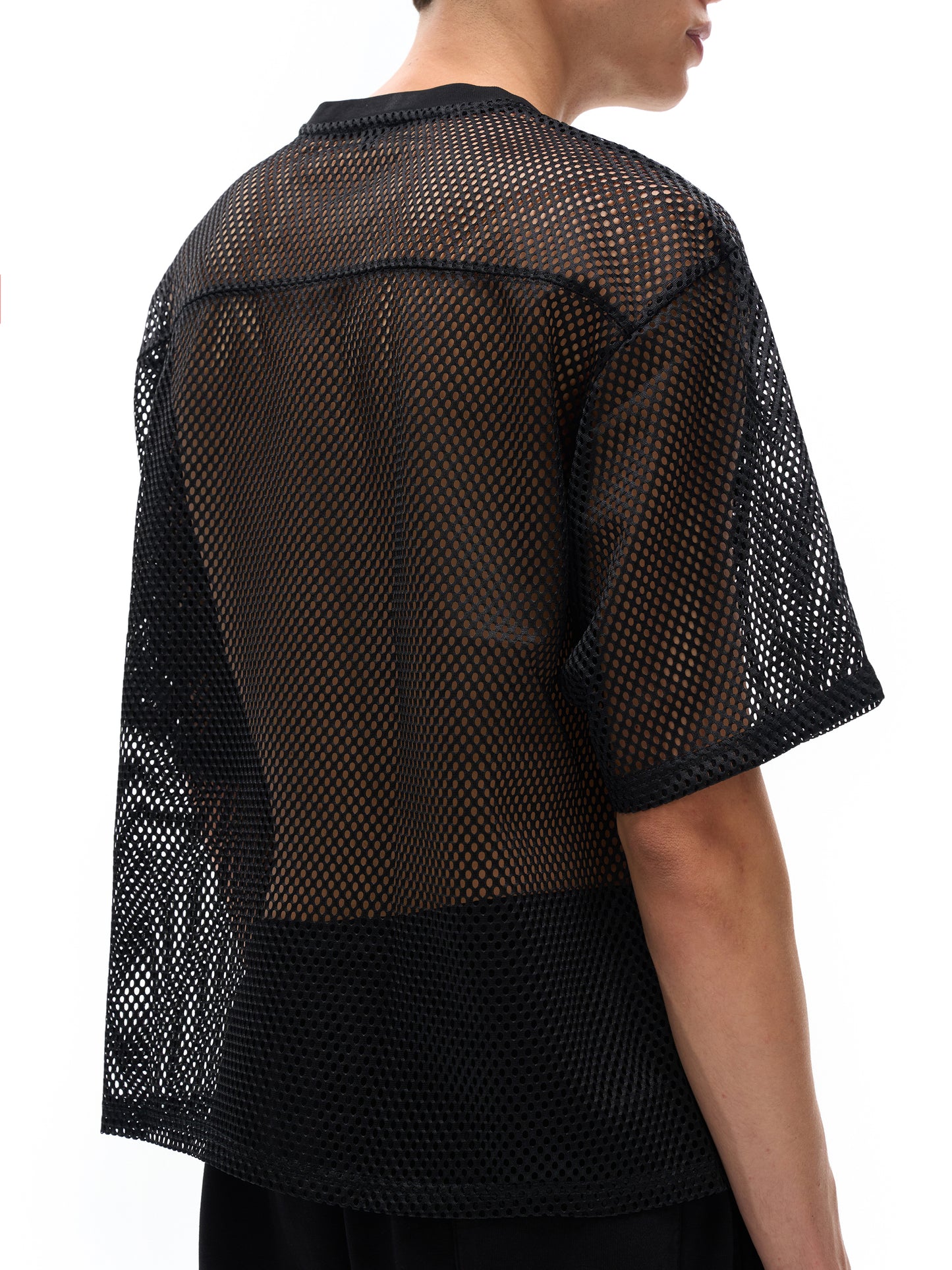 K ART LOGO See-through Boxy Net T-Shirt