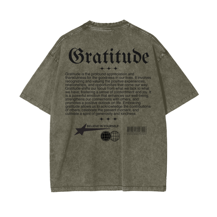 GRATITUDE Oversize T-Shirt - 250 GSM