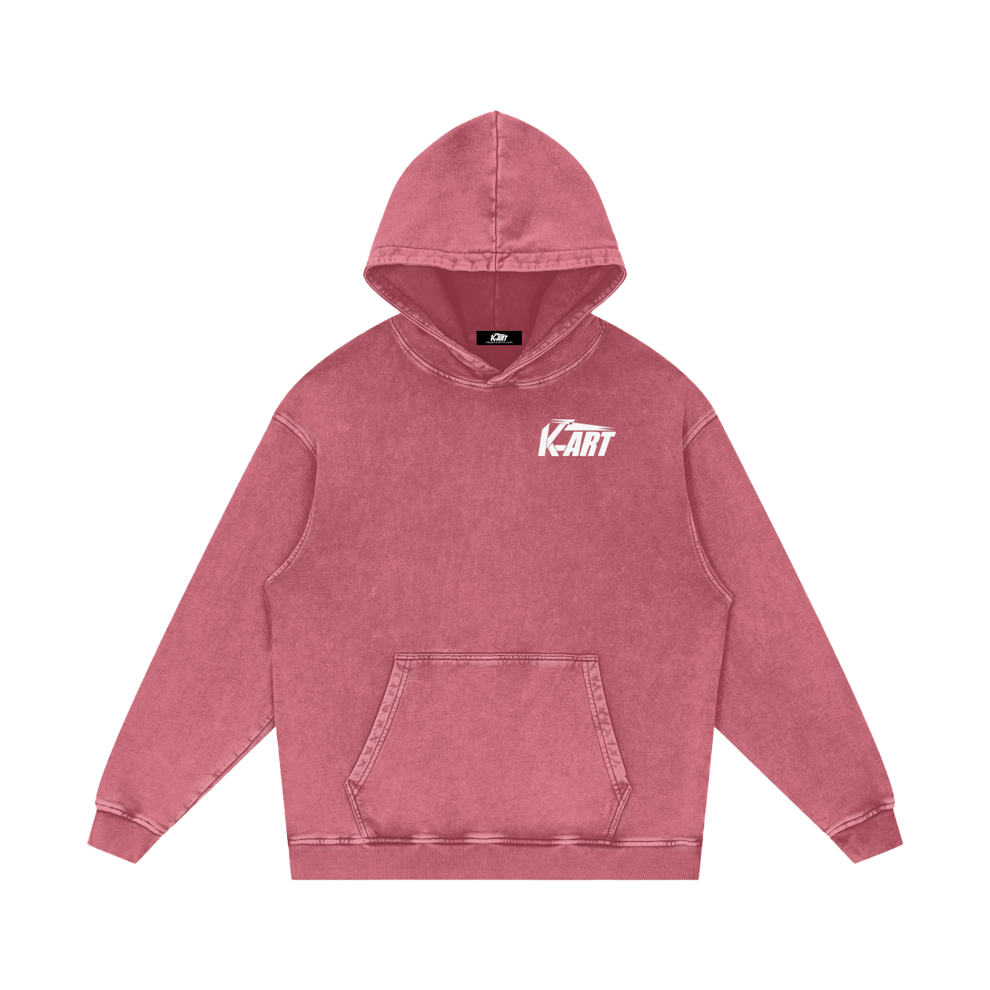 (UNISEX) K ART LOGO Acid Wash Oversize Hoodie - 420 GSM