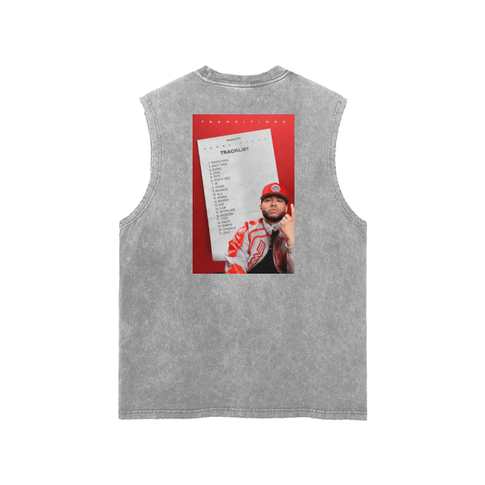 TRANSITIONS Unisex Washed Frayed Hem Tank Top