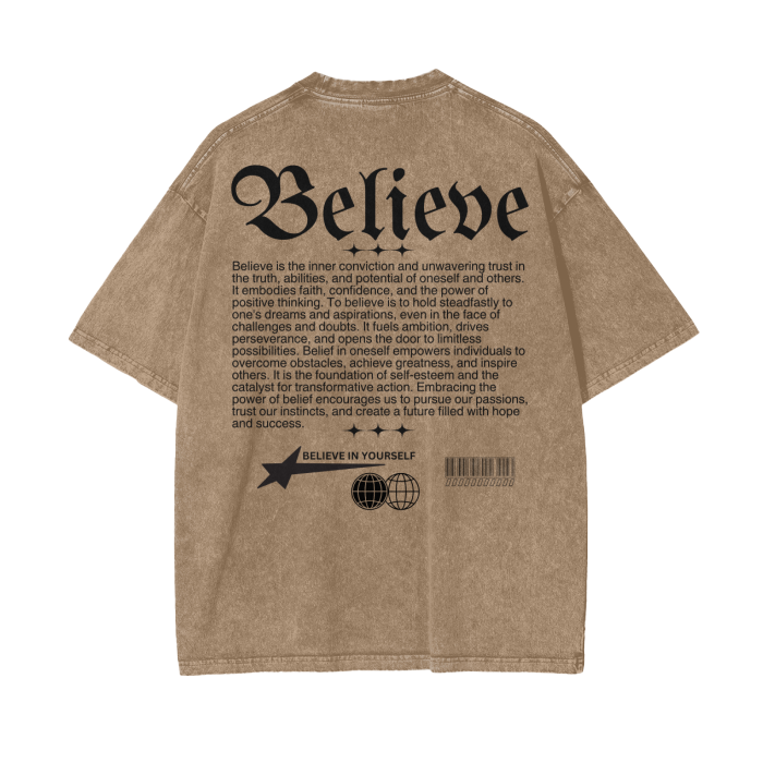 BELIEVE Oversize T-Shirt - 250 GSM