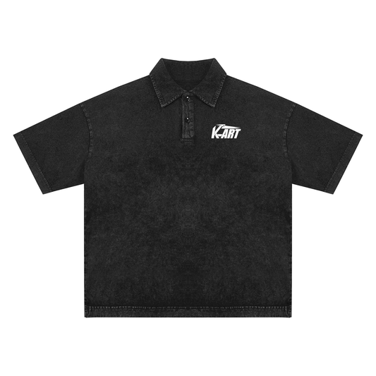 K ART LOGO Heavyweight Snow-Washed Polo T-Shirt