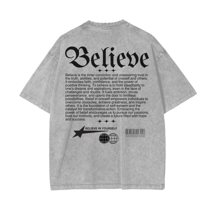 BELIEVE Oversize T-Shirt - 250 GSM