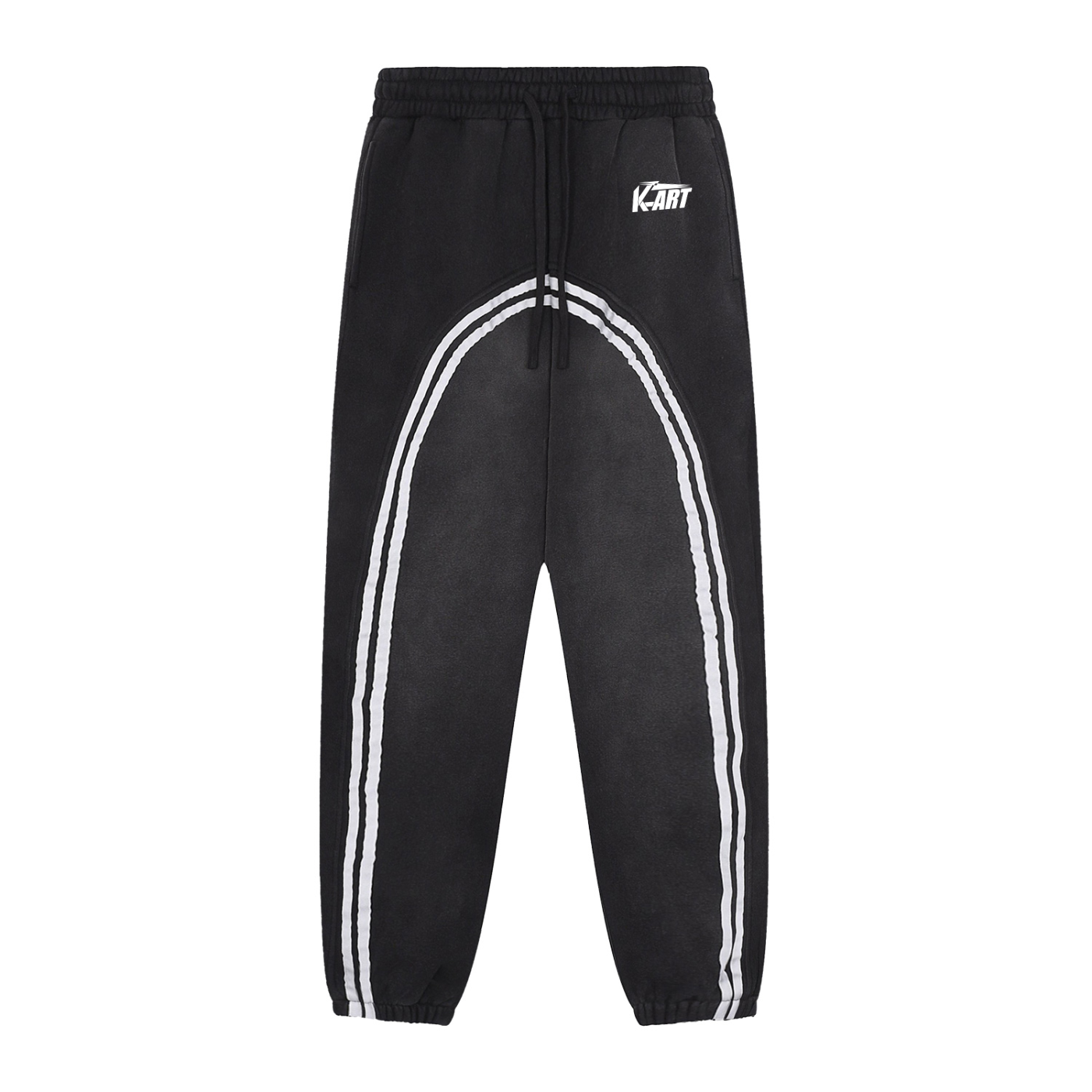 K ART LOGO Sun Fade Contrast Tape Fleece Jogged Sweatpants