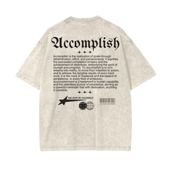 ACCOMPLISH Oversize T-Shirt - 250 GSM