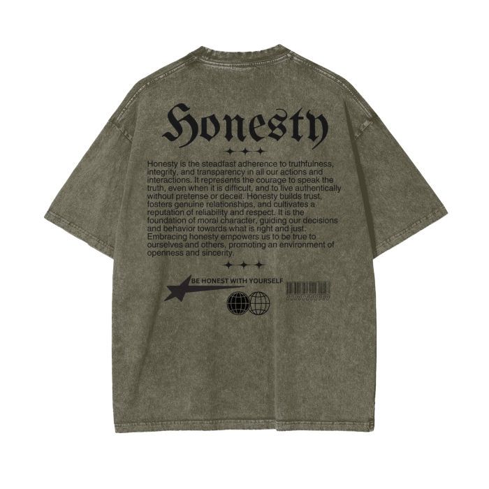 HONESTY Oversize T-Shirt - 250 GSM