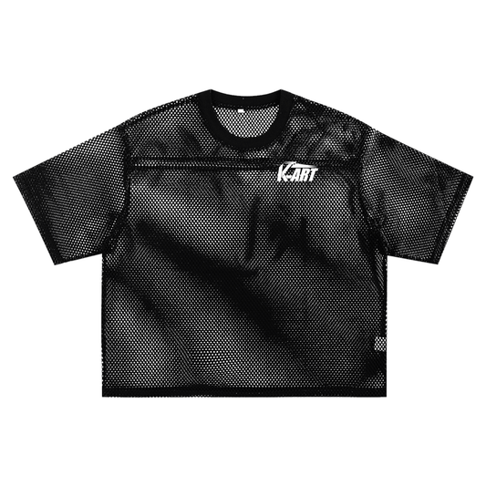 K ART LOGO See-through Boxy Net T-Shirt