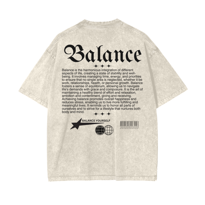 BALANCE Oversize T-Shirt - 250 GSM