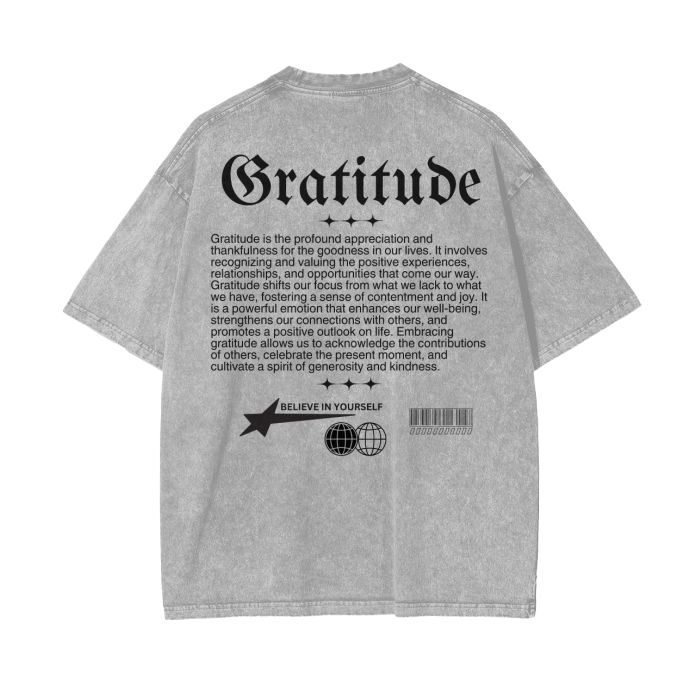 GRATITUDE Oversize T-Shirt - 250 GSM