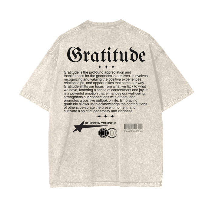 GRATITUDE Oversize T-Shirt - 250 GSM