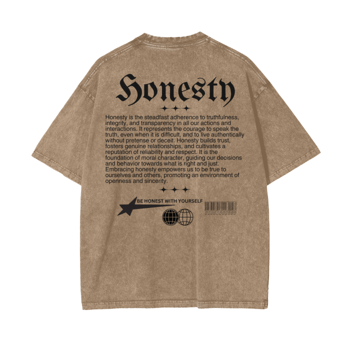 HONESTY Oversize T-Shirt - 250 GSM