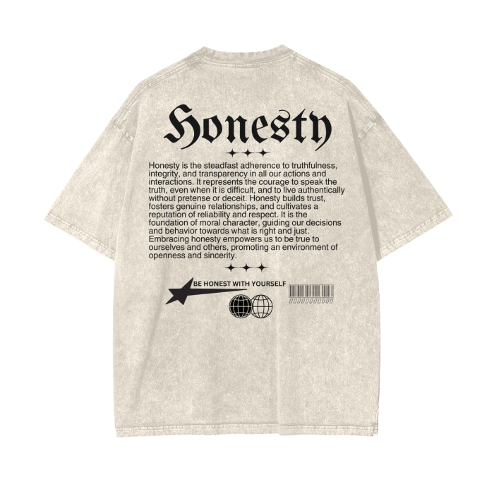 HONESTY Oversize T-Shirt - 250 GSM